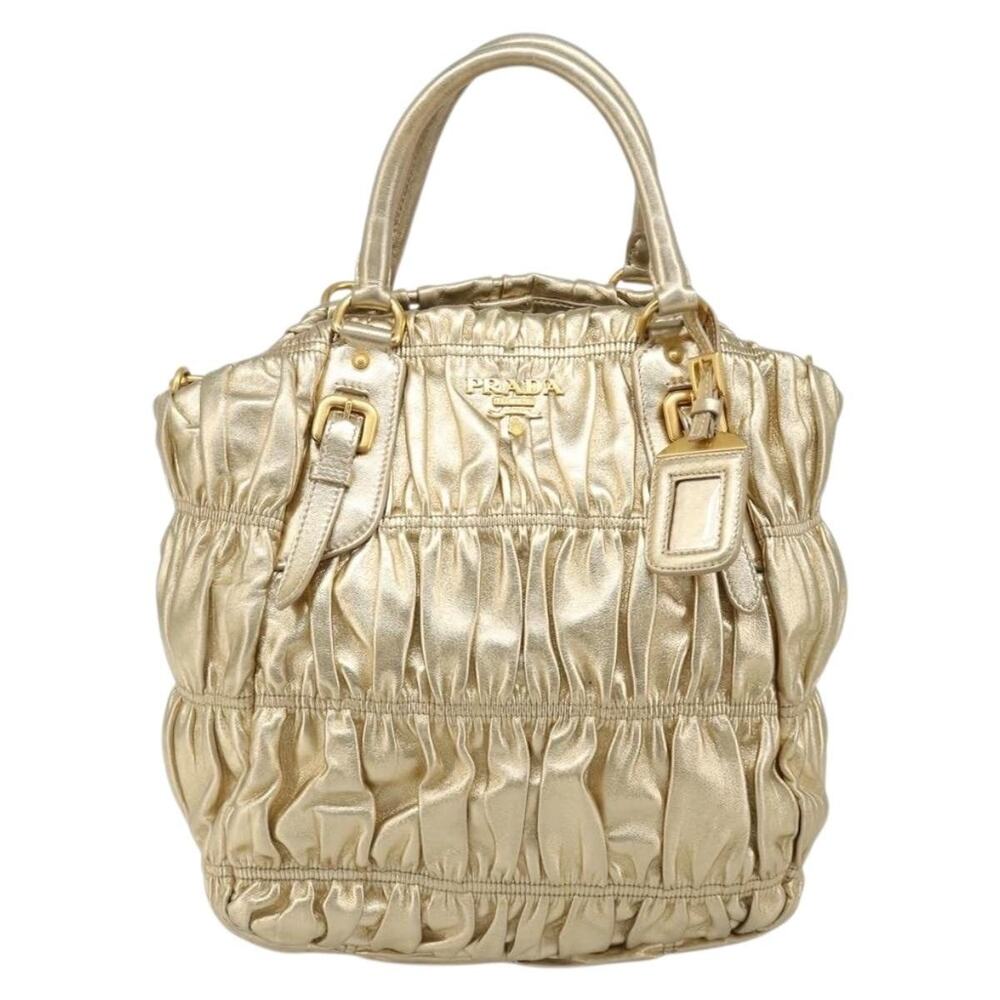 Prada Saffiano Galleria Handbag Gold